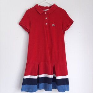 Lacoste Girls Red Tennis Dress size 8